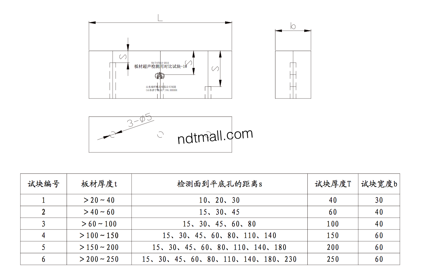 探伤试块